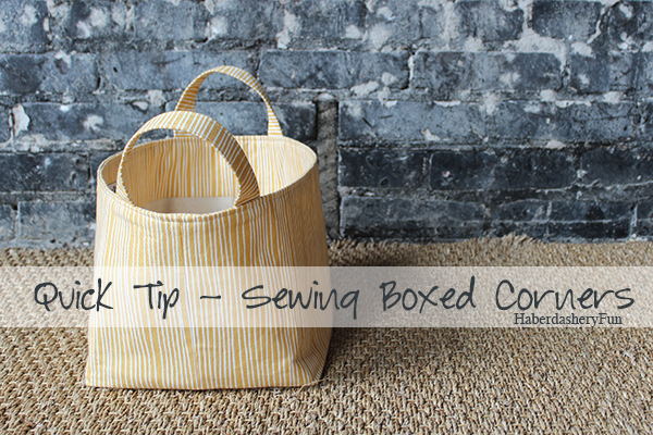 Quick Tip Sewing Boxed Corners