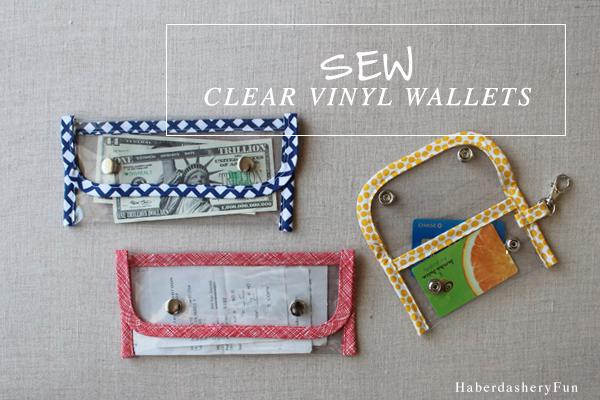 Sew Clear Vinyl Wallets Main