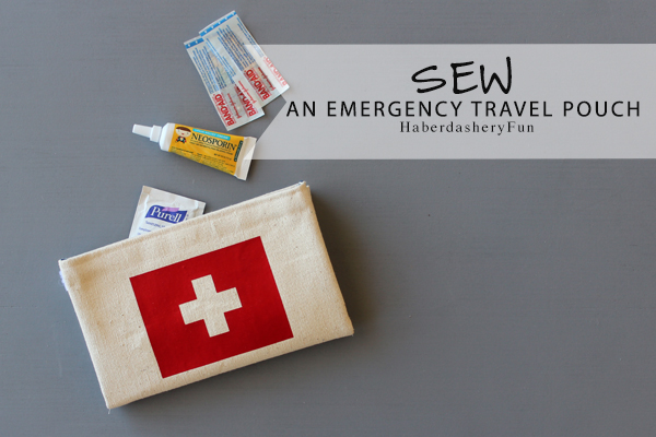 Emergency Travel pouch HaberdasheryFun