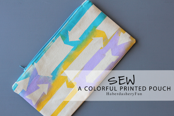Sew A Colorful Printed Pouch HaberdasheryFun
