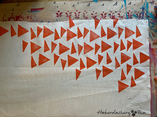 Block print fabric with haberdasheryFun