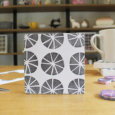 HaberdasheryFun Block Printed Coasters. Creative Uses for your block prints
